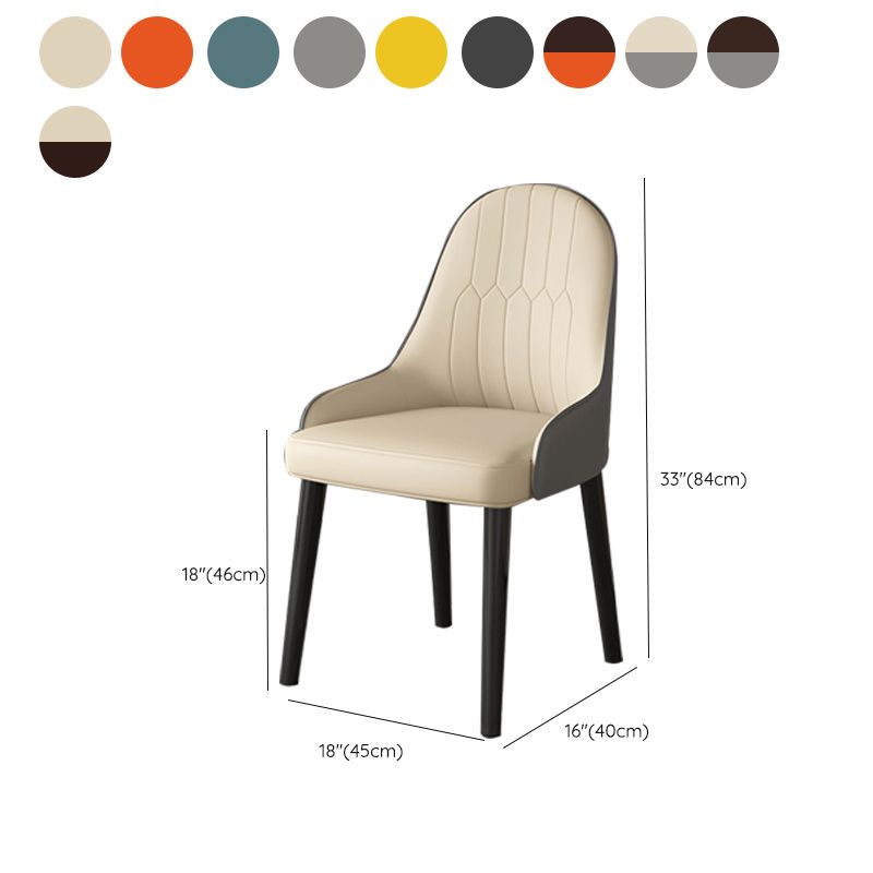 Faux Leather Dining Chair Parsons Home Dining Arm Side Chair Clearhalo 'Dining Chairs' 'Dining Tables & Seating' 'dining_chair' 'furn' 'furn_dining_chair' 'Furniture' 'Kitchen & Dining Furniture' 1200x1200_787b2b5e-62c6-48e3-a4b4-c0638e3c44d3