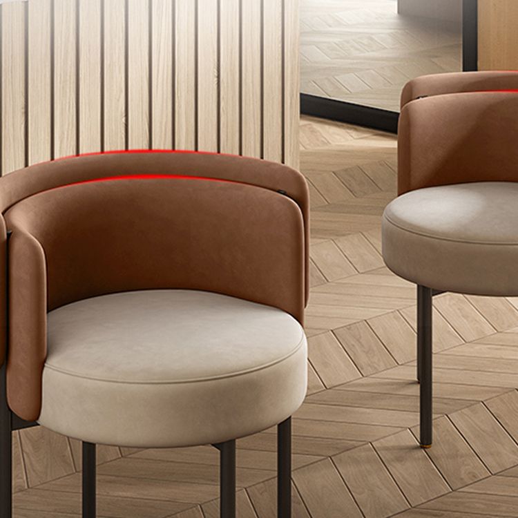 Industriële stijl armstoel gestoffeerde eetkamerstoel voor slaapkamer