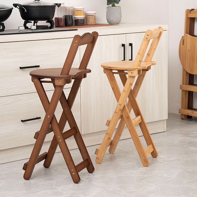 Modern Wood Folding Bar Stool Footrest Low Back Counter Stool for Kitchen Clearhalo 'Bar Furniture' 'Bar Stools' 'bar_stools' 'furn' 'furn_bar_stools' 'furniture_bar_stools' 'Kitchen & Dining Furniture' 'kitchen&dining_furn' 'kitchen' 'kitchen_furn' Furniture' 1200x1200_787e52db-d670-466e-80b7-5aa8211507f8