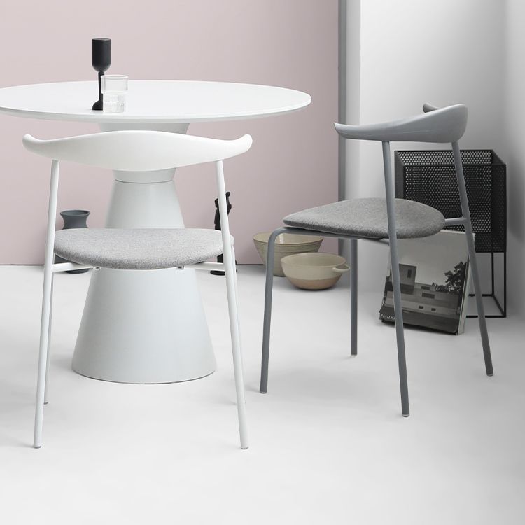 Glam Style Dining Side Chair Open Back Indoor Armless Dining Chair