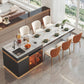 Modern Rectangle Dining Table Sintered Stone Dinner Table with Acrylic Base Clearhalo 'Dining Tables & Seating' 'Dining Tables' 'dining_table' 'furn' 'furn_dining_table' 'Furniture' 'Kitchen & Dining Furniture' 1200x1200_78825ec8-9f2c-407f-919d-ecaa03a075a3