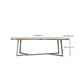 29.5 "H Industrieel Office Desk rechthoekig secretaris -bureau met metalen benen