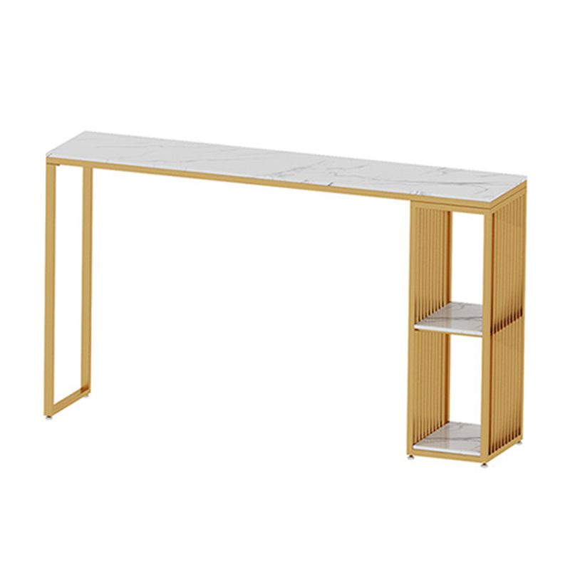 Table de barre rectangulaire de style moderne, table en pierre stockable pour le salon