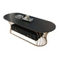 Glam Frame Single Coffee Table Oval Coffee Table with Drawer Clearhalo 'Coffee & Accent Tables' 'Coffee Tables' 'coffee_tables' 'furn' 'furn_coffee_tables' 'Furniture' 'Living Room Furniture' 1200x1200_7883edf7-21a7-4611-9392-5f84fd16eccc