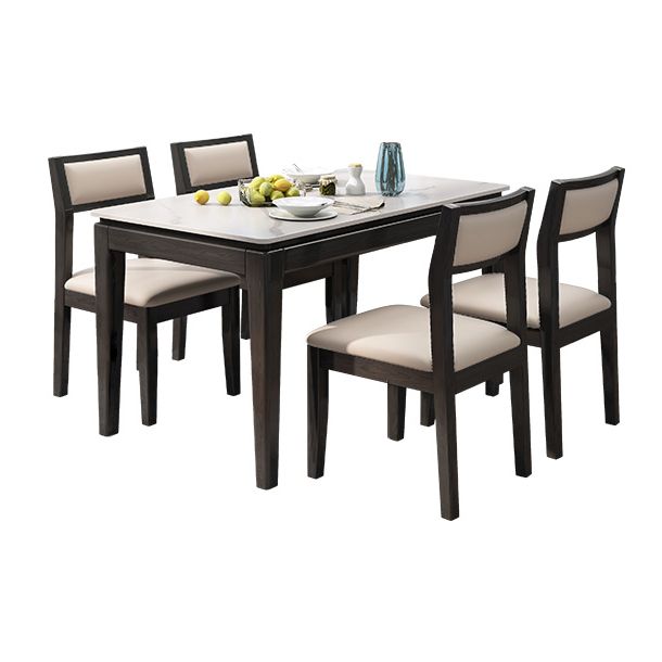 Mid-Century Modern Dining Table Sintered Stone Dining Table with Wooden Base for Kitchen Clearhalo ' dining_table' 'Dining Tables & Seating' 'Dining Tables' 'furn' 'furn_dining_table' 'Furniture' 'furniture_dining_table' 'Kitchen & Dining Furniture' 'kitchen&dining_furn' 'kitchen' 'kitchen_dining_table' 1200x1200_7886b726-41ac-410c-a4c8-dbeba1052d50