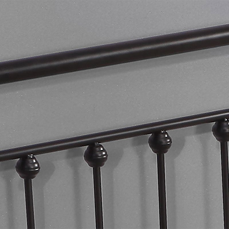 Crame de fer à lit standard contemporain avec tête de lit de broche rectangulaire