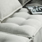 29.92" High Sofa Contemporary Armless Sofa with Bolster Pillows