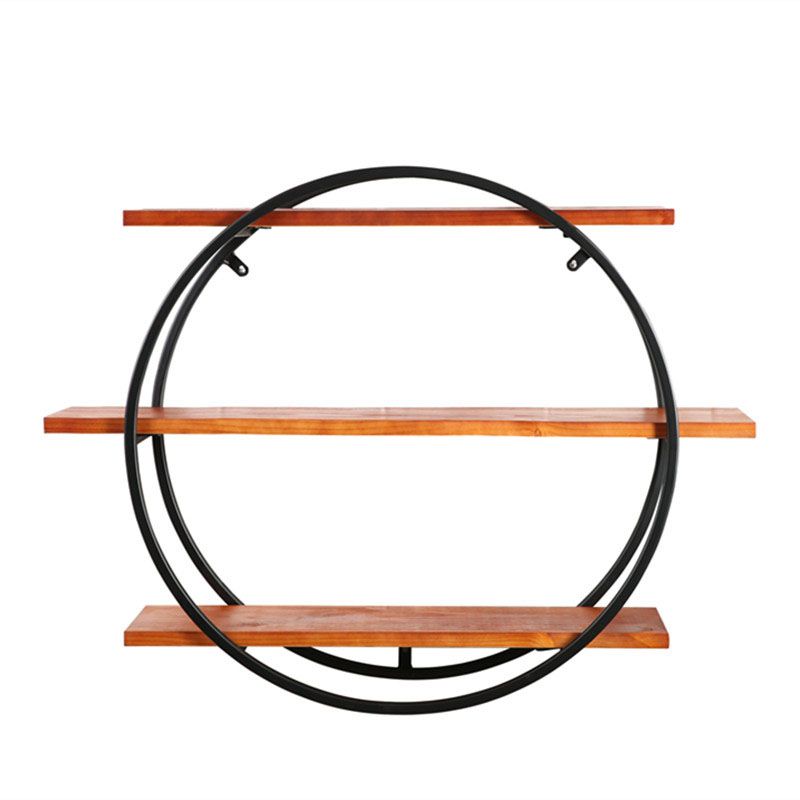 Industrial Horizontal Wall Unit Bookshelf Iron Frame Solid Wood Shelf Bookshelf Clearhalo 'Bookcases' 'furn' 'furn_bookcases' 'Furniture' 'furniture_bookcases' 'kitchen' 'kitchen_bookcases' 'Living Room Furniture' 'Office Furniture' 1200x1200_7889f51c-8591-41a4-ac5a-a14524cc2882