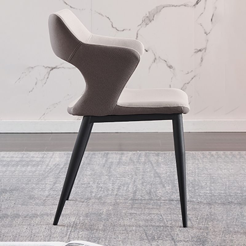 Industrial Dining Room Arm Chairs Faux Leather Open Chair for Kitchen Clearhalo 'Dining Chairs' 'Dining Tables & Seating' 'dining_chair' 'furn' 'furn_dining_chair' 'Furniture' 'Kitchen & Dining Furniture' 1200x1200_788b7cae-b03e-454f-944a-363923727d27