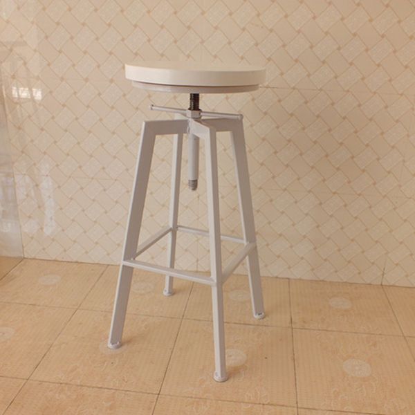 Industrial Armless Rotatable Counter Stool Iron Cafe Bar Stool with Pedal Clearhalo 'Bar Furniture' 'Bar Stools' 'bar_stools' 'furn' 'furn_bar_stools' 'Furniture' 'Kitchen & Dining Furniture' 1200x1200_788c53ac-de4f-4d44-943c-a4acbfc4ab70