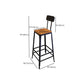 Tabouret de bar en métal de style industriel tabouret de bar sans bras avec base noire
