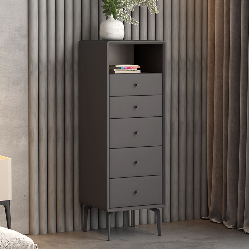 Cómoda de lencería con patas de metal, cómoda contemporánea con cajones para dormitorio