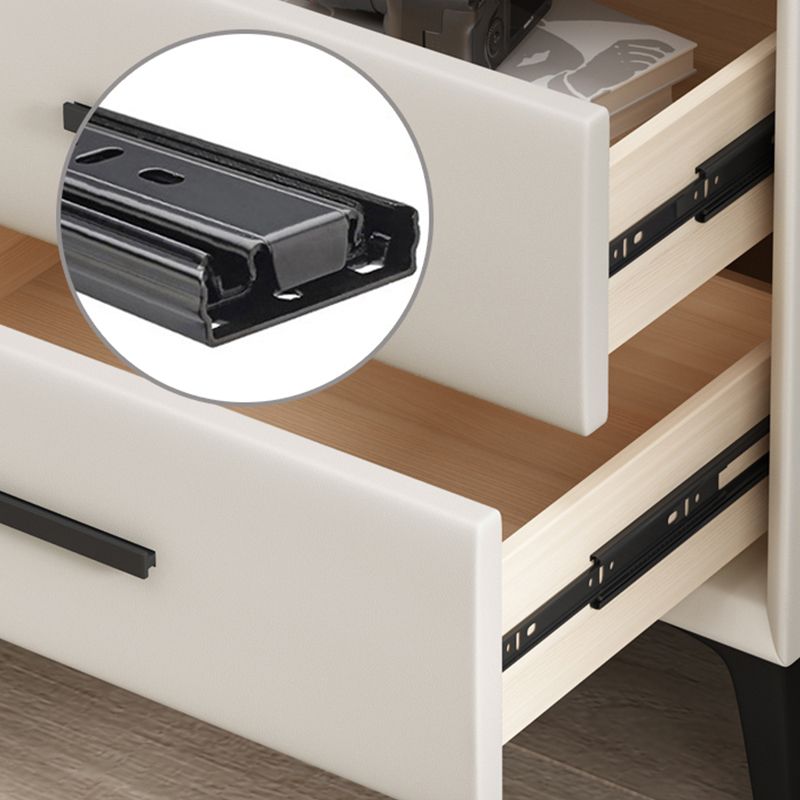 Tavolo da notte di pietra mobile contemporaneo con 2 cassetti