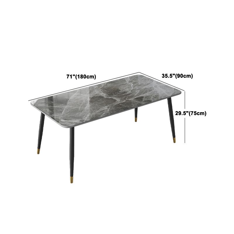 Rectangle Dining Table Set 1/2/5/7 Pieces Modern Indoor Dinette Set in Grey Clearhalo 'Dining Room Sets' 'Dining Tables & Seating' 'dining_room_set' 'furn' 'furn_dining_room_set' 'Furniture' 'Kitchen & Dining Furniture' 1200x1200_788f50bb-01d2-490b-9c79-629f5c9ae640