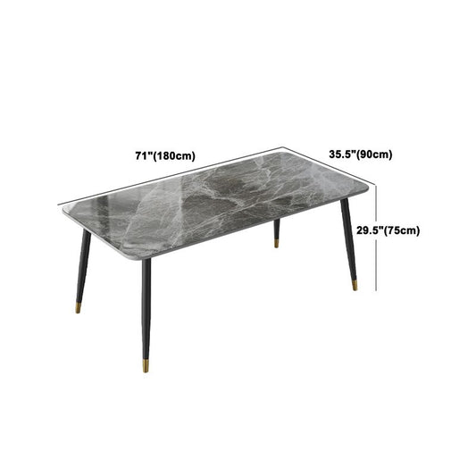 Rectangle Dining Table Set 1/2/5/7 Pieces Modern Indoor Dinette Set in Grey Clearhalo 'Dining Room Sets' 'Dining Tables & Seating' 'dining_room_set' 'furn' 'furn_dining_room_set' 'Furniture' 'Kitchen & Dining Furniture' 1200x1200_788f50bb-01d2-490b-9c79-629f5c9ae640