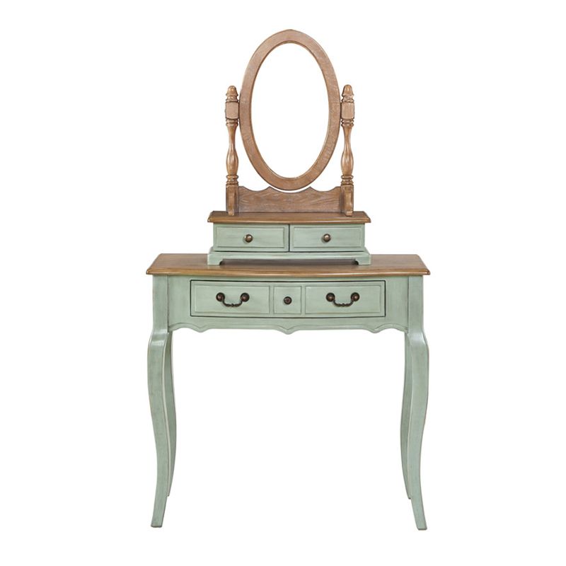 Tabouret maréptable victorien avec miroir et tiroirs pour chambre à coucher