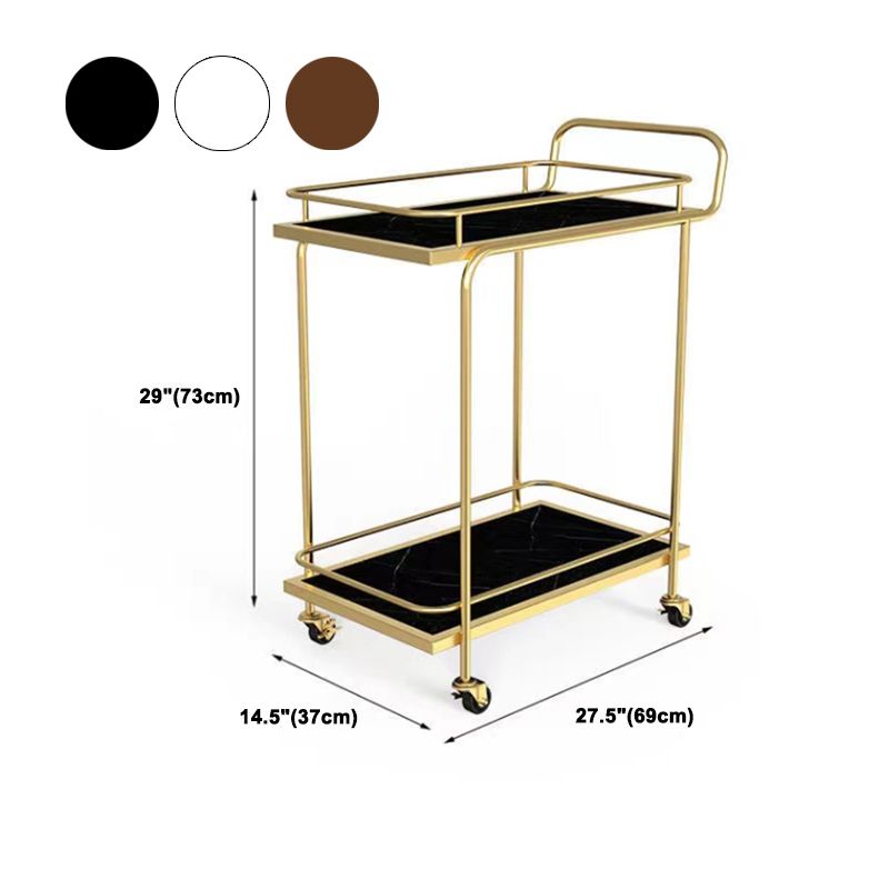 Modern 27.17"W Rolling Prep Table Metal Prep Table for Home Use