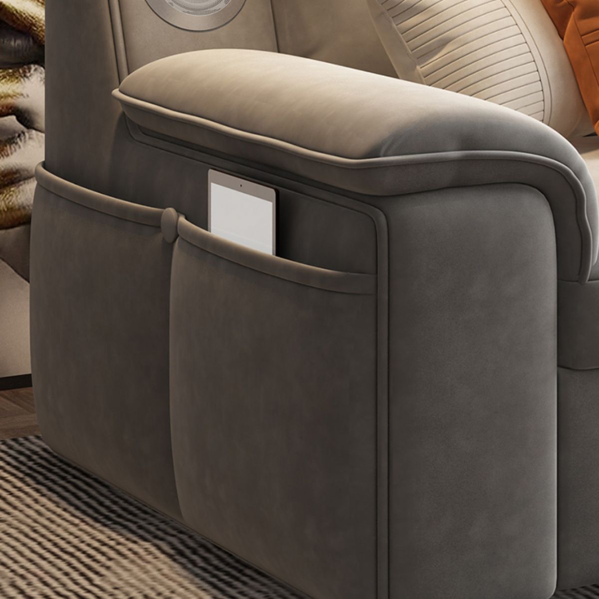 32" Wide Scandinavian Sofa Futon Foldable Sleeper Sofa with Storage Clearhalo 'furn' 'furn_futons' 'Furniture' 'Futons & Daybeds' 'Futons' 'Living Room Furniture' 1200x1200_788ff7d2-053d-4fcb-ad14-13e99b92e56a