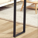 Tavolo da barra in legno di pino rettangolare tavolo da barra industriale con doppio piedistallo