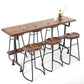 1/4 Pieces Luxurious Rectangular Pub Table Set Solid Wood Counter Table with Stools Clearhalo 'Bar Furniture' 'furn' 'furn_home_bar_bar_sets' 'Furniture' 'Home Bars & Bar Sets' 'home_bar_bar_sets' 'Kitchen & Dining Furniture' 1200x1200_78926ab2-2148-4aed-ae12-108c91d87e9d
