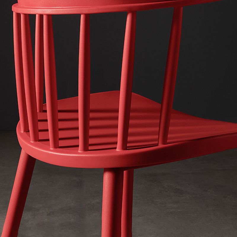 Modern Style Stackable Plastic Chair Windsor Back Folding Side Chair 16.5"x15"x29.9" Clearhalo 'Dining Chairs' 'Dining Tables & Seating' 'dining_chair' 'furn' 'furn_dining_chair' 'Furniture' 'furniture_dining_chair' 'Kitchen & Dining Furniture' 1200x1200_7892b92f-5ac5-4149-bc4b-9c8a192474dc