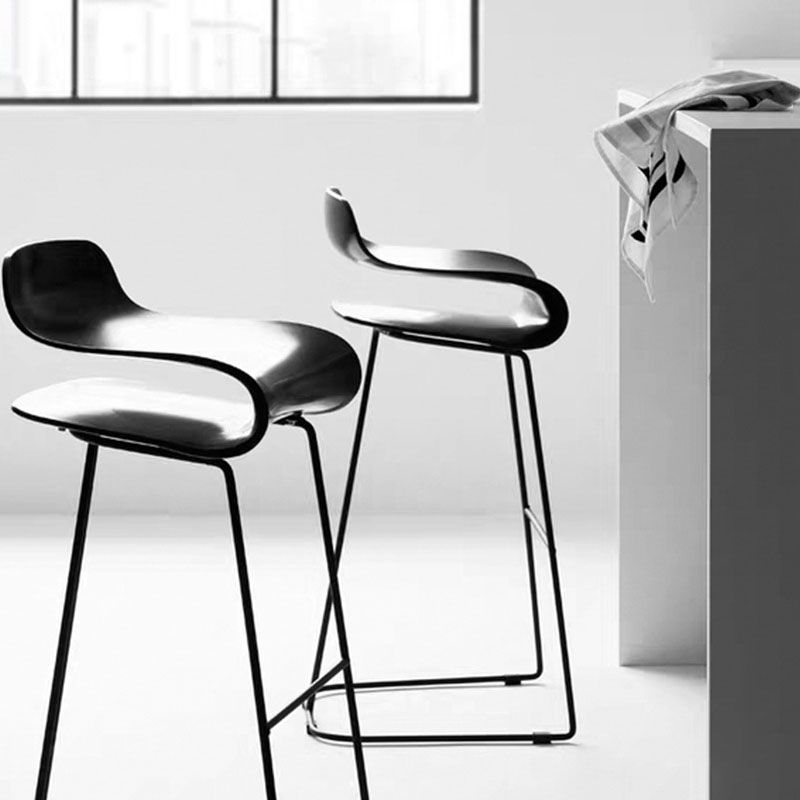 Nordic Stainless Steel Barstool Simple Indoor Tall Stool with Plastic Seat Clearhalo 'Bar Furniture' 'Bar Stools' 'bar_stools' 'furn' 'furn_bar_stools' 'furniture_bar_stools' 'Kitchen & Dining Furniture' 'kitchen&dining_furn' 'kitchen' 'kitchen_furn' Furniture' 1200x1200_7897b575-9b41-47b9-b913-f50c85e38a72