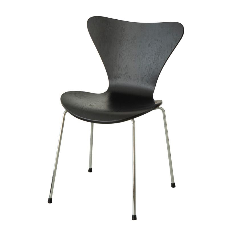 Sedia da pranzo in legno sedia da pranzo industriale con zampe d'argento