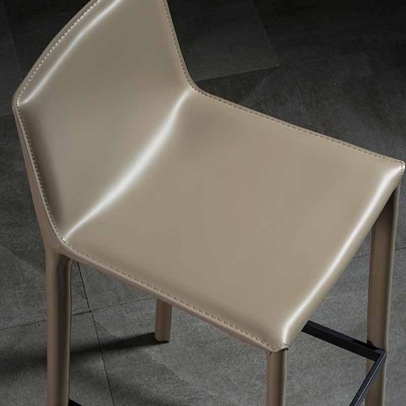 1 Pc Metal Leather Counter Stools Industrial Low Back Bar Stools with Rectangle Seat Clearhalo 'Bar Furniture' 'Bar Stools' 'bar_stools' 'furn' 'furn_bar_stools' 'furniture_bar_stools' 'Kitchen & Dining Furniture' 'kitchen&dining_furn' 'kitchen' 'kitchen_furn' Furniture' 1200x1200_78999cec-4fb3-4791-b98a-d3d3fdbbd067