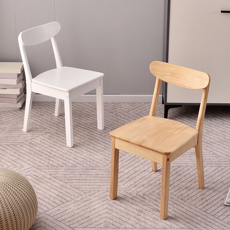 Scandinavian Rubberwood Open Back Side Chair Natural Wood Dining Chair Clearhalo ' kitchen&dining_furn' 'Dining Chairs' 'Dining Tables & Seating' 'dining_chair' 'furn' 'furn_dining_chair' 'Furniture' 'furniture_dining_chair' 'Kitchen & Dining Furniture' 'kitchen' 1200x1200_789ad89a-bd4c-409f-9360-6005e351b04f