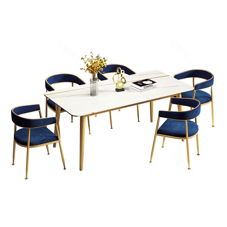 Metal Traditional Luxury Rectangle Indoor Table Sintered Stone Table with 4 Legs Clearhalo ' dining_table' 'Dining Tables & Seating' 'Dining Tables' 'furn' 'furn_dining_table' 'Furniture' 'furniture_dining_table' 'Kitchen & Dining Furniture' 'kitchen&dining_furn' 'kitchen' 'kitchen_dining_table' 1200x1200_789add7e-2c15-4757-b4d7-cd3890ffb4c3