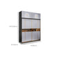 Engineered Wood Wardrobe Cabinet Contemporary Grey Wardrobe Armoire