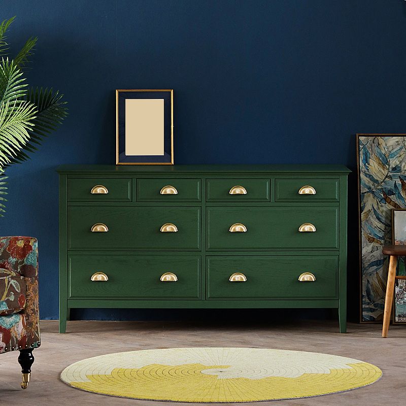 Contemporary Accent Chest with Drawers and Straight Legs in Oak
