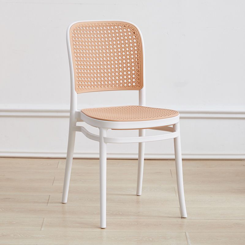 Sillas de comedor de plástico de plástico abiertas de estilo moderno (juego de 4/8)