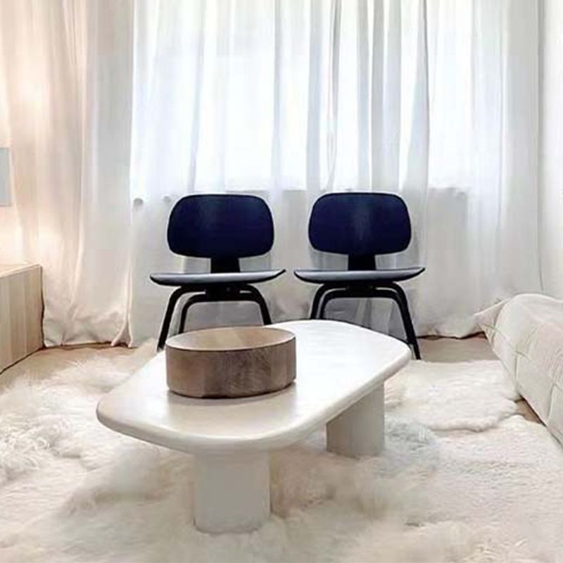 Wooden 3 Legs Coffee Table Scandinavian Style Coffee Table in White Clearhalo 'Coffee & Accent Tables' 'Coffee Tables' 'coffee_tables' 'furn' 'furn_coffee_tables' 'Furniture' 'Living Room Furniture' 1200x1200_78a06cbb-ff0b-4fe0-a6c7-4bf12dffbafb