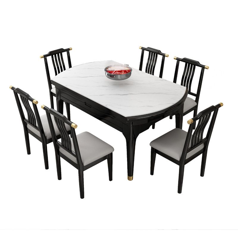 Contemporary Dining Room Table Solid Wood 4 Legs Dining Site Table Clearhalo 'Dining Tables & Seating' 'Dining Tables' 'dining_table' 'furn' 'furn_dining_table' 'Furniture' 'Kitchen & Dining Furniture' 1200x1200_78a1fc4d-c0dc-4c28-94d9-175f02ed4032