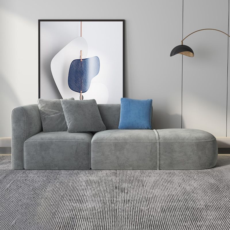 リビングルームとアパート用のライトグレースカンジナビアソファ27.6 "