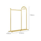 Glam Coat Rack Metal Rails y ganchos enmarcados de metal
