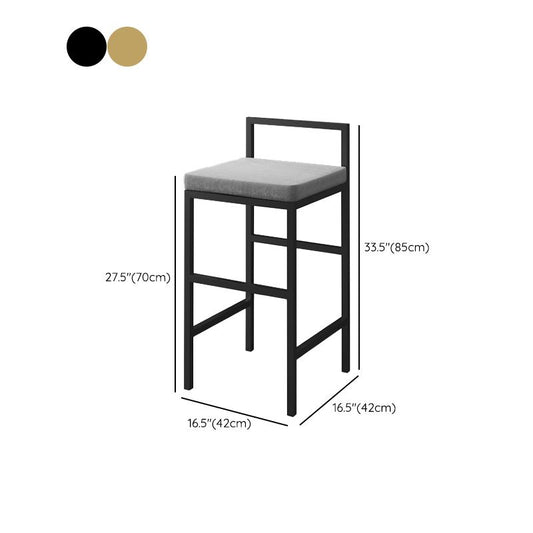 Sgabello da barre quadrate in stile glam in stile per soggiorno