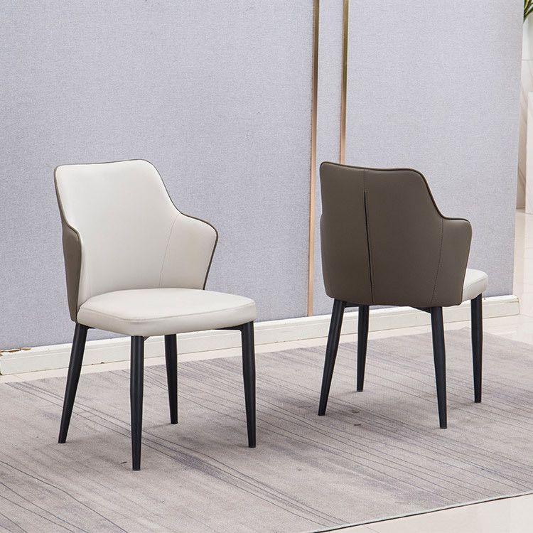 Faux Leather Dining Chairs Wingback Side Chair with Metal Legs Clearhalo 'Dining Chairs' 'Dining Tables & Seating' 'dining_chair' 'furn' 'furn_dining_chair' 'Furniture' 'Kitchen & Dining Furniture' 1200x1200_78a7ca0c-de1a-4c6a-a6fd-137eafea9a70