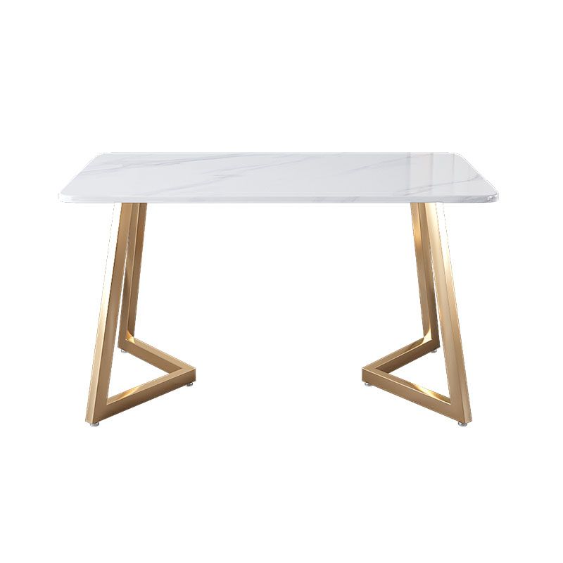 Gold Iron 4 Legs Dining Table Stone Center Top Traditional Luxury Dining Table Clearhalo 'Dining Tables & Seating' 'Dining Tables' 'dining_table' 'furn' 'furn_dining_table' 'Furniture' 'furniture_dining_table' 'Kitchen & Dining Furniture' 'kitchen' 'kitchen_dining_table' 1200x1200_78a7fe0c-c396-47ad-904e-886ce3c446b1
