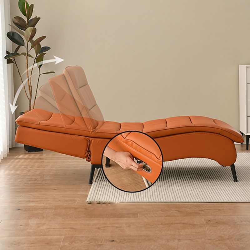 Modern Cushioned Chaise Lounge Leather Armless Chaise for Living Room Clearhalo 'Chairs & Seating' 'Chaise Lounge' 'chaise_lounge' 'furn' 'furn_chaise_lounge' 'Furniture' 'Living Room Furniture' 1200x1200_78a83498-0e6b-4092-a9bf-20e25a31ab00
