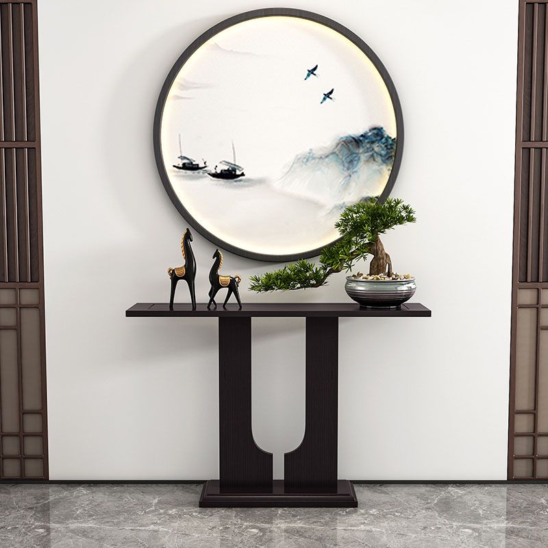 12 "W tavolo da console rettangolare pino tavolo di accento moderno di metà secolo per Hall