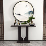 12 "W tavolo da console rettangolare pino tavolo di accento moderno di metà secolo per Hall