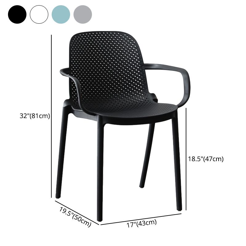 Contemporary Style Plastic Dining Armchairs Solid Back Dining SIde Chair Clearhalo ' kitchen&dining_furn' 'Dining Chairs' 'Dining Tables & Seating' 'dining_chair' 'furn' 'furn_dining_chair' 'Furniture' 'furniture_dining_chair' 'Kitchen & Dining Furniture' 'kitchen' 1200x1200_78a8a5f4-c06e-4940-be97-46f97c4e657d