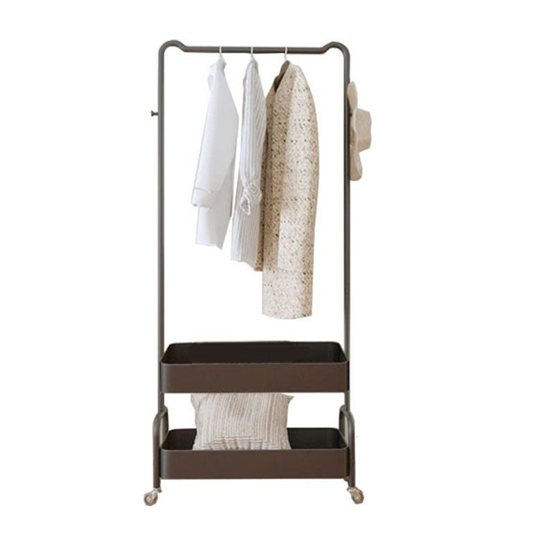 Modern Style Metallic Coat Rack Pure Color Free Standing Shelf Design ...