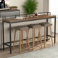 Modern 41.3"H Bar Table Black Iron Solid Wood Pub Table for Living Room Clearhalo 'Bar Furniture' 'Bar Tables' 'bar_tables' 'furn' 'furn_bar_tables' 'Furniture' 'Kitchen & Dining Furniture' 1200x1200_78aa450c-795b-4eae-86c0-b745a18c7716
