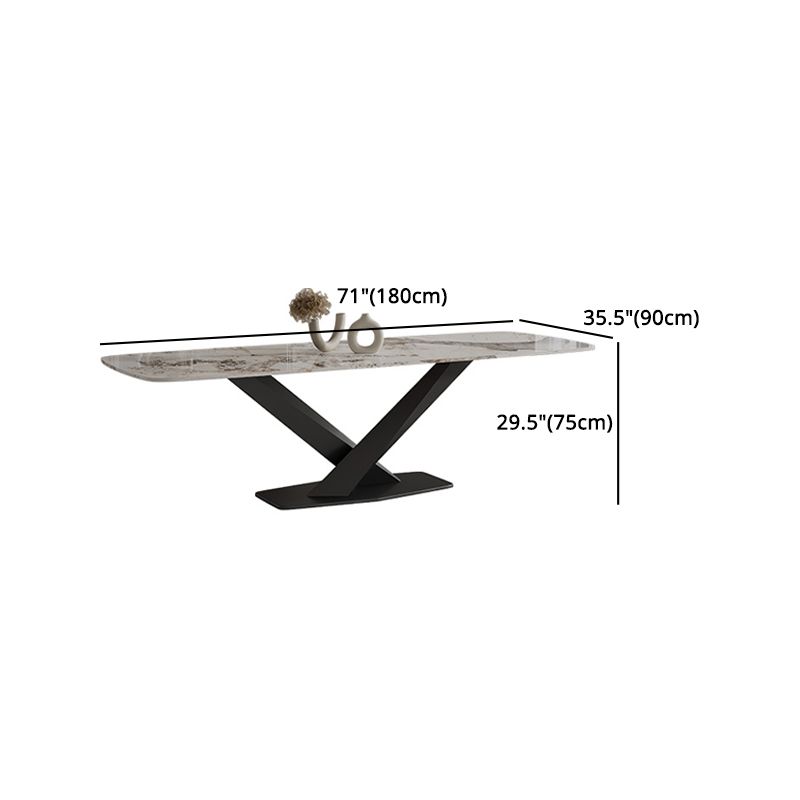Modern Rectangle Dinette Set 1/3/4/5/7/9 Pieces Sintered Stone Top Dining Table Set Clearhalo 'Dining Room Sets' 'Dining Tables & Seating' 'dining_room_set' 'furn' 'furn_dining_room_set' 'Furniture' 'furniture_dining_room_set' 'Kitchen & Dining Furniture' 1200x1200_78aa63f0-719b-476e-989d-ae21ab0b3dd1