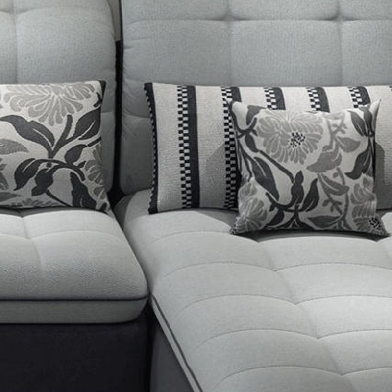 Pillow Top Arm Cushion Back Sectional L-Shape Sofa and Chaise for Four People Clearhalo 'furn' 'furn_sectionals' 'Furniture' 'furniture_sectionals' 'Living Room Furniture' 'Sectionals' 1200x1200_78aaf5a2-f830-43bb-b3d6-bb5d6518449c