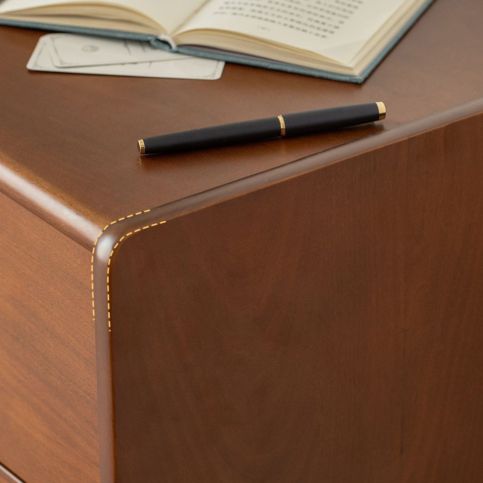 Cofre de almacenamiento de almacenamiento marrón tocador de cofre de almacenamiento de madera con cajones