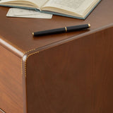 Rangement marron coffre en bois commode coffre avec tiroirs